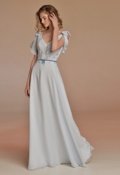 Свадебное платье «Акварель голубое»